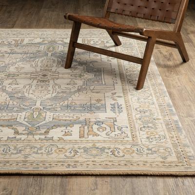 Style Haven Adelaide Vintage Center Medallion Beige/ Grey Wool Blend Area Rug