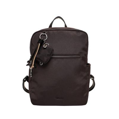 Rucksack TAMARIS "Rucksack TAS Maggie", Damen, Gr. B/H/T: 33cm x 34cm x 14cm, braun (braun 200), Polyester, Rucksäcke Rucksack