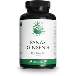 GREEN NATURALS Panax Ginseng hochdosiert vegan 180 St