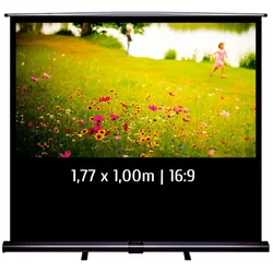 KIMEX - Transportable Leinwand Pull Up 1,77 x 1,00m - Format 16:9