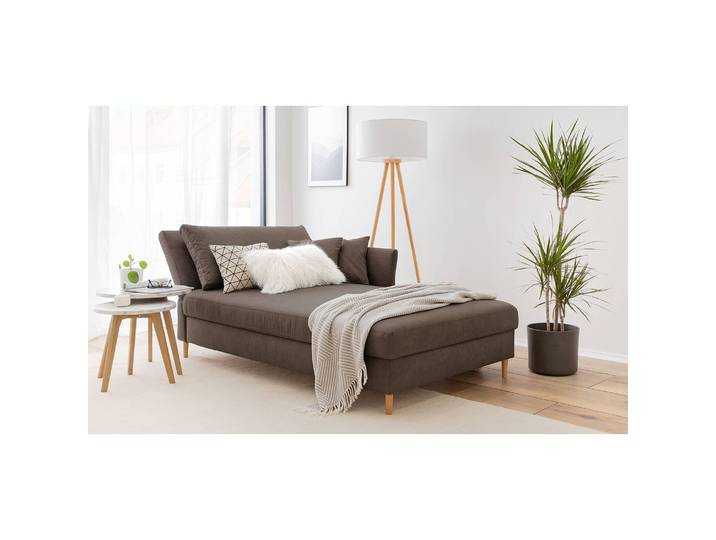 Recamiere Hillarys III Braun/Kaffeebraun Microfaser 110cm Ausrichtung links Modern