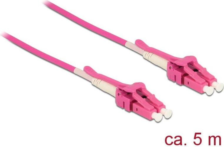 Delock vezeloptische kabel LC naar LC, multimode OM4, uniboot, 5 meter