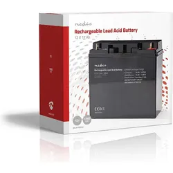 Nedis Wiederaufladbare Blei-Saeure-Batterie Bleisäure Wiederaufladbar 12 V 17000 - (1 Stk., Gerätespezifisch, 17000 mAh), Batterien + Akkus