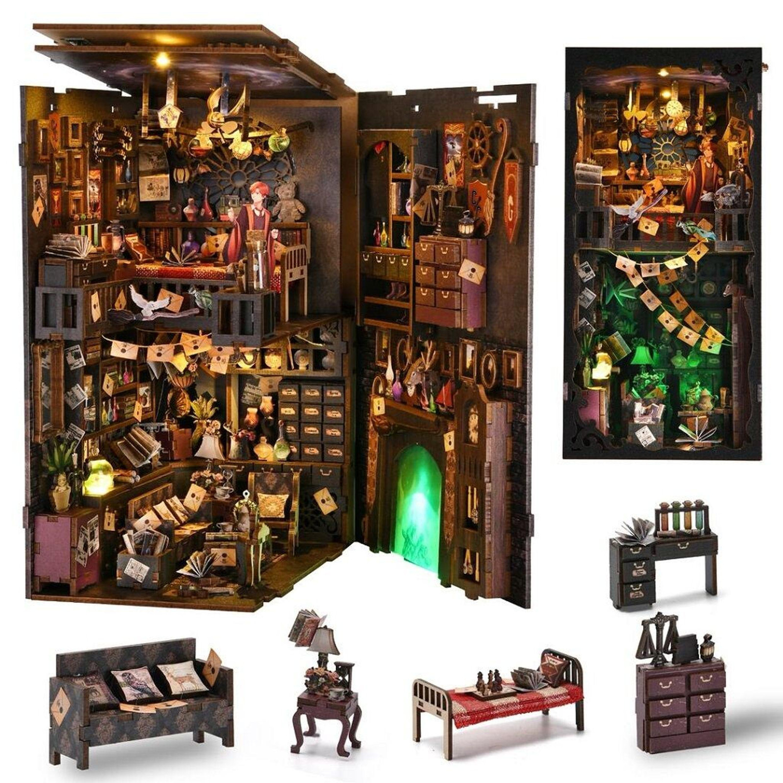 2Kids Toys 3D-puzzel Huis van de Magie miniatuurhuisje boekensteun