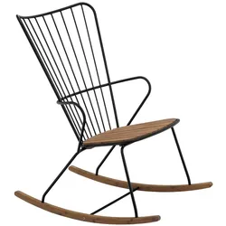 Schaukelstuhl Paon Houe Gestell Stahl schwarz pulverbeschichtet, Designer Henrik Pedersen, 59x95x77 cm