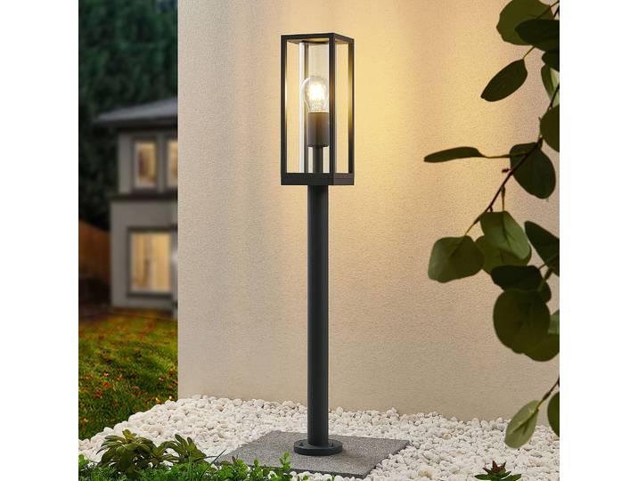 Lampe de jardin Giavanna H80 DARK Grey - Lindby - Moderne - Verre - À ampoule unique