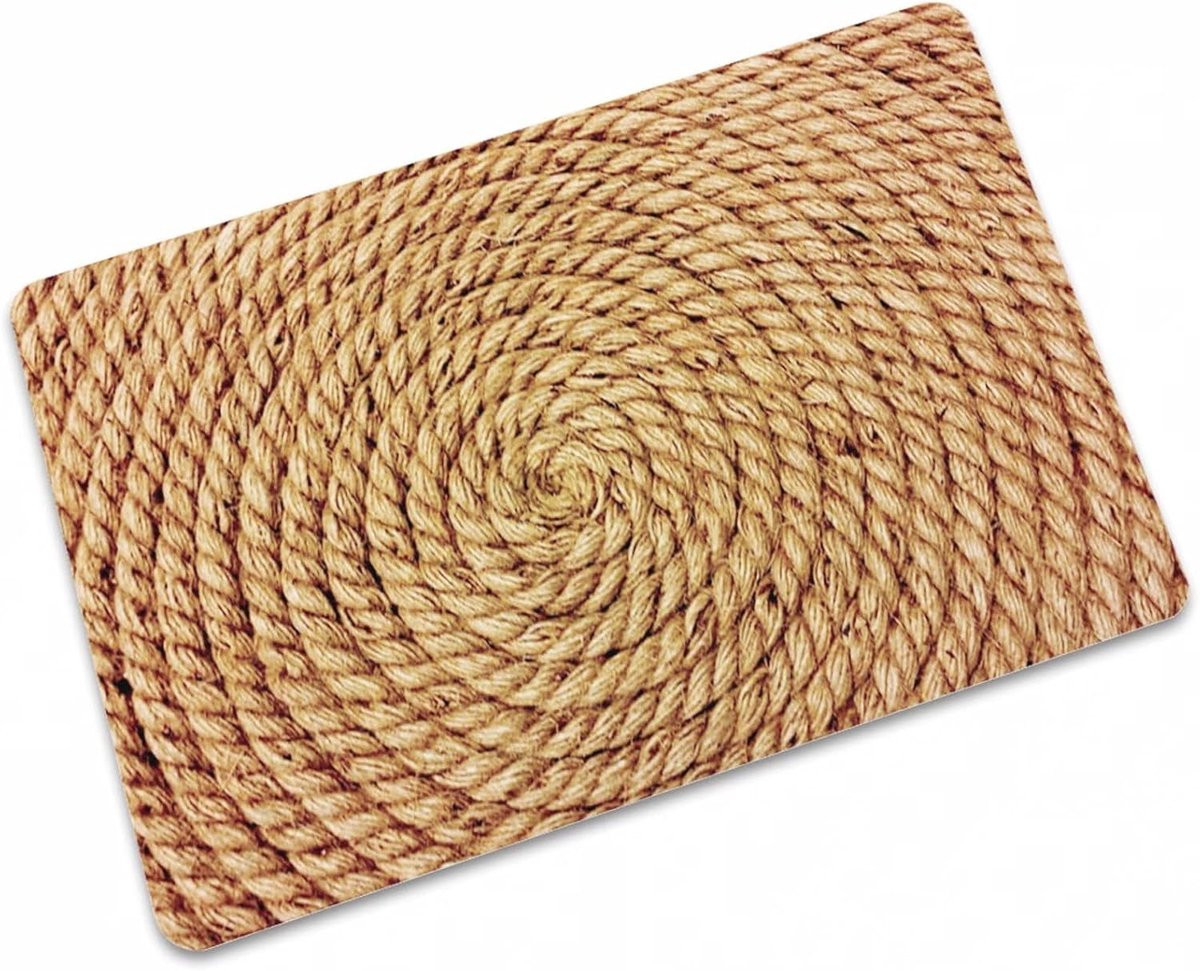 Bruine vloermat en entree tapijt om vuil te vangen, 45 x 75 cm