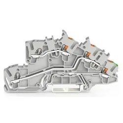 Wago 2203-7545 Installationsetagenklemme,mit Betätigungsöffnung und Drücker,2,5 mm2,grau 22037545  - 50 Stück