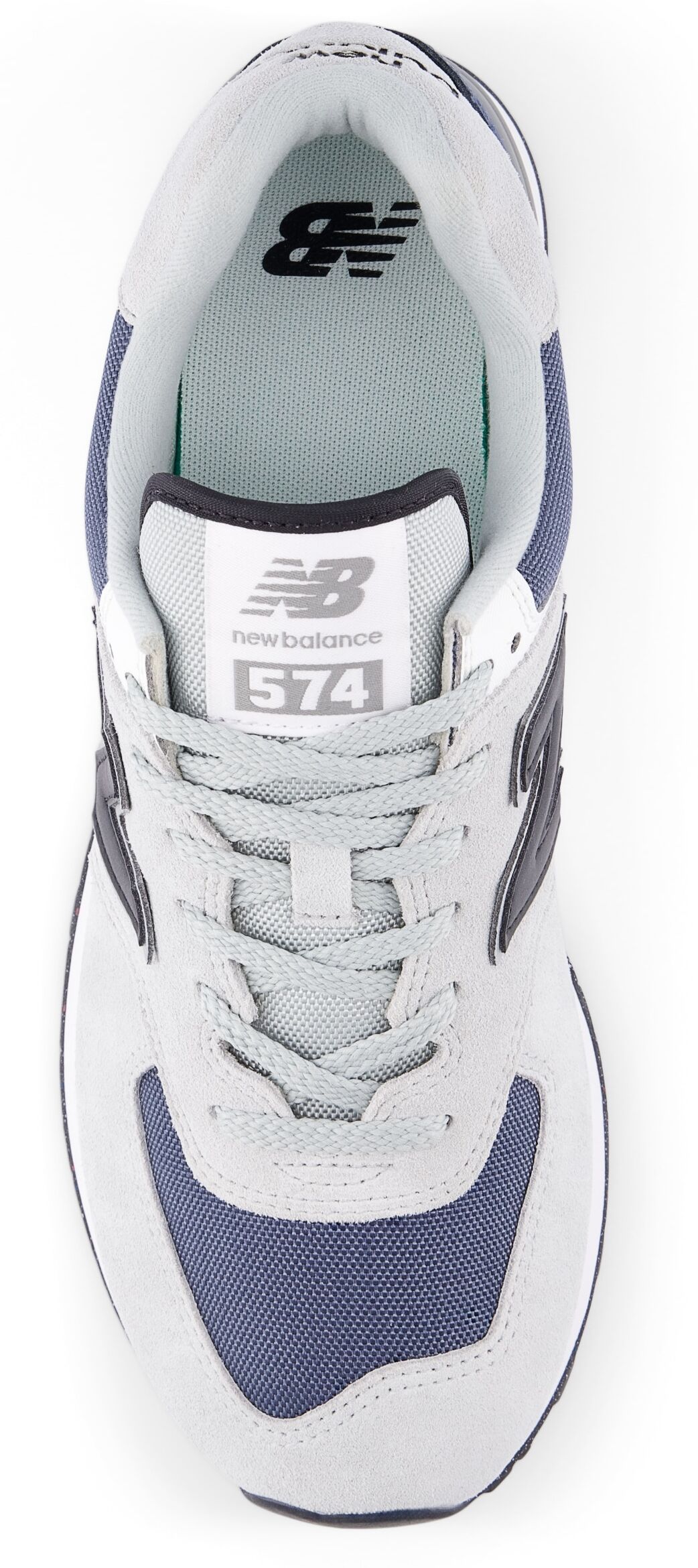 Sneaker NEW BALANCE "574", Damen, Gr. 37,5, blau (linen), Leder, Synthetik, Textil, Schuhe Sneaker, avec semelle en caoutchouc linen 37,5