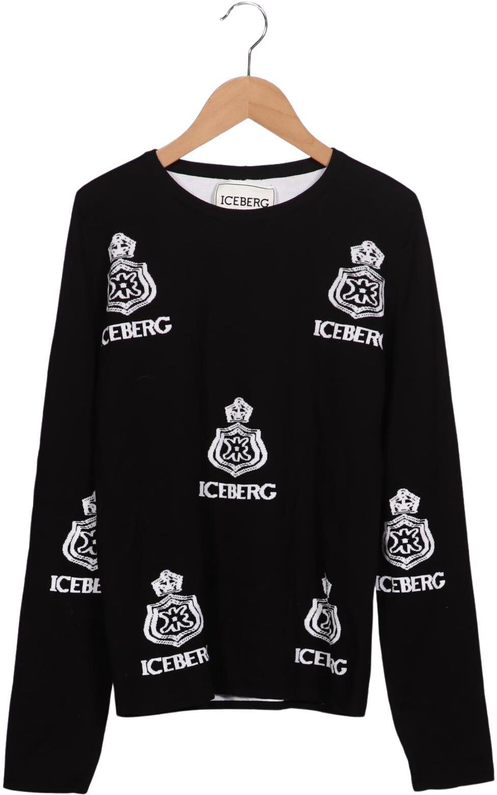 Iceberg Damen Pullover, Schwarz, Gr. S, Baumwolle - Second Hand
