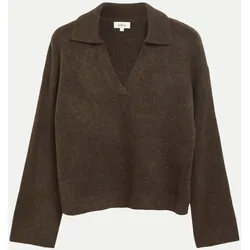 Polo-Strickpullover Braun 46