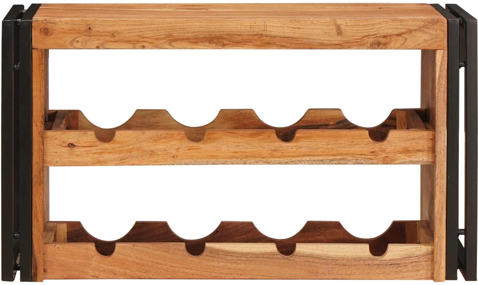 vidaXL Étagère à vin Marron 80 x 45 x 33 cm Bois d'Acacia Massif