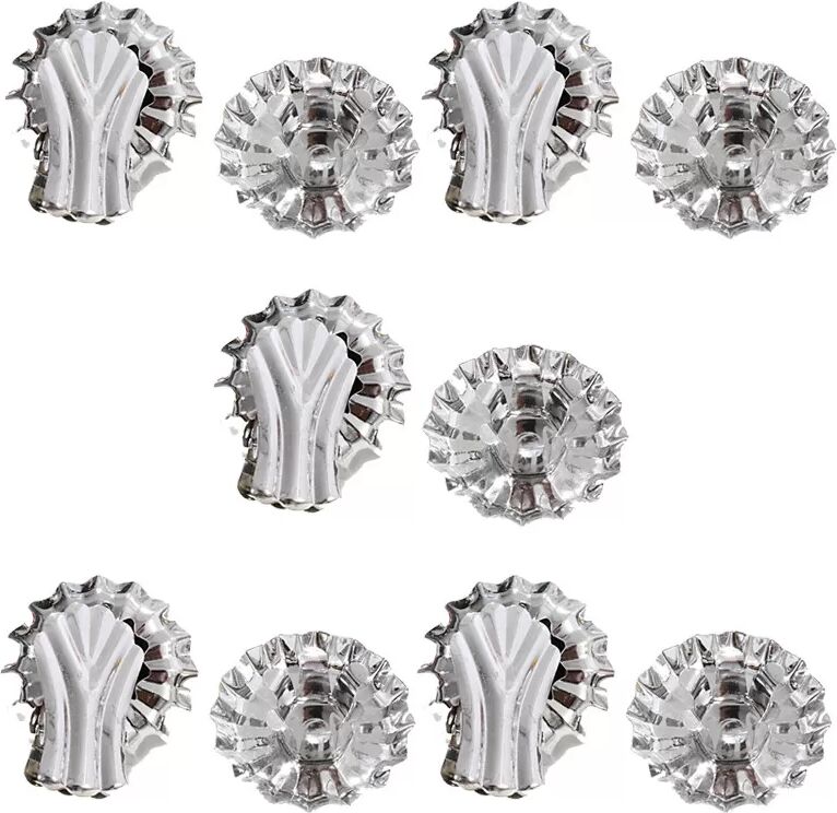 INF Pinces de Support de Bougies Coniques Argentées pour Sapin de Noël - Lot de 10