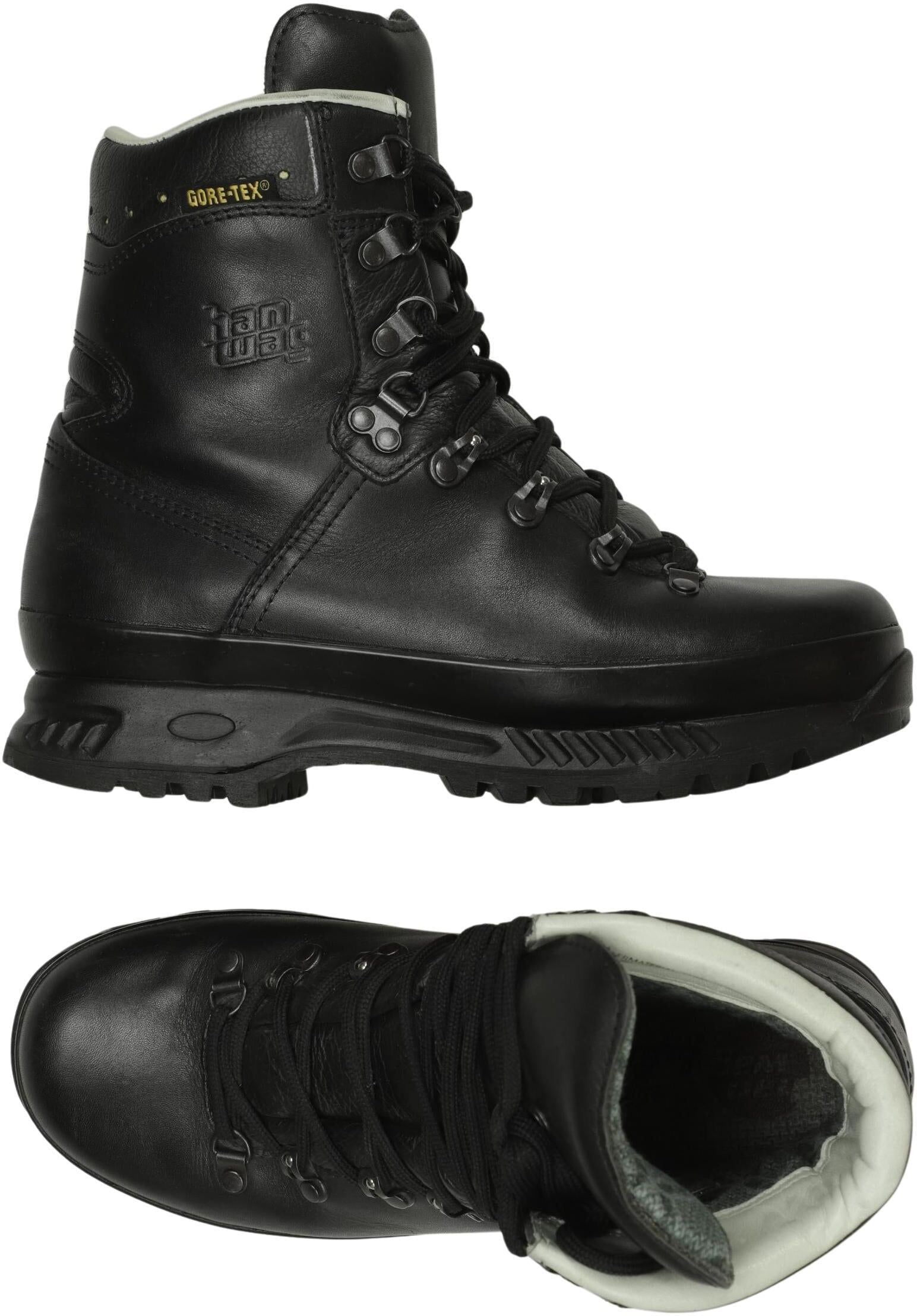 hanwag Herren Stiefel, Schwarz, Gr. EU 39 (UK 6), Leder - Second Hand