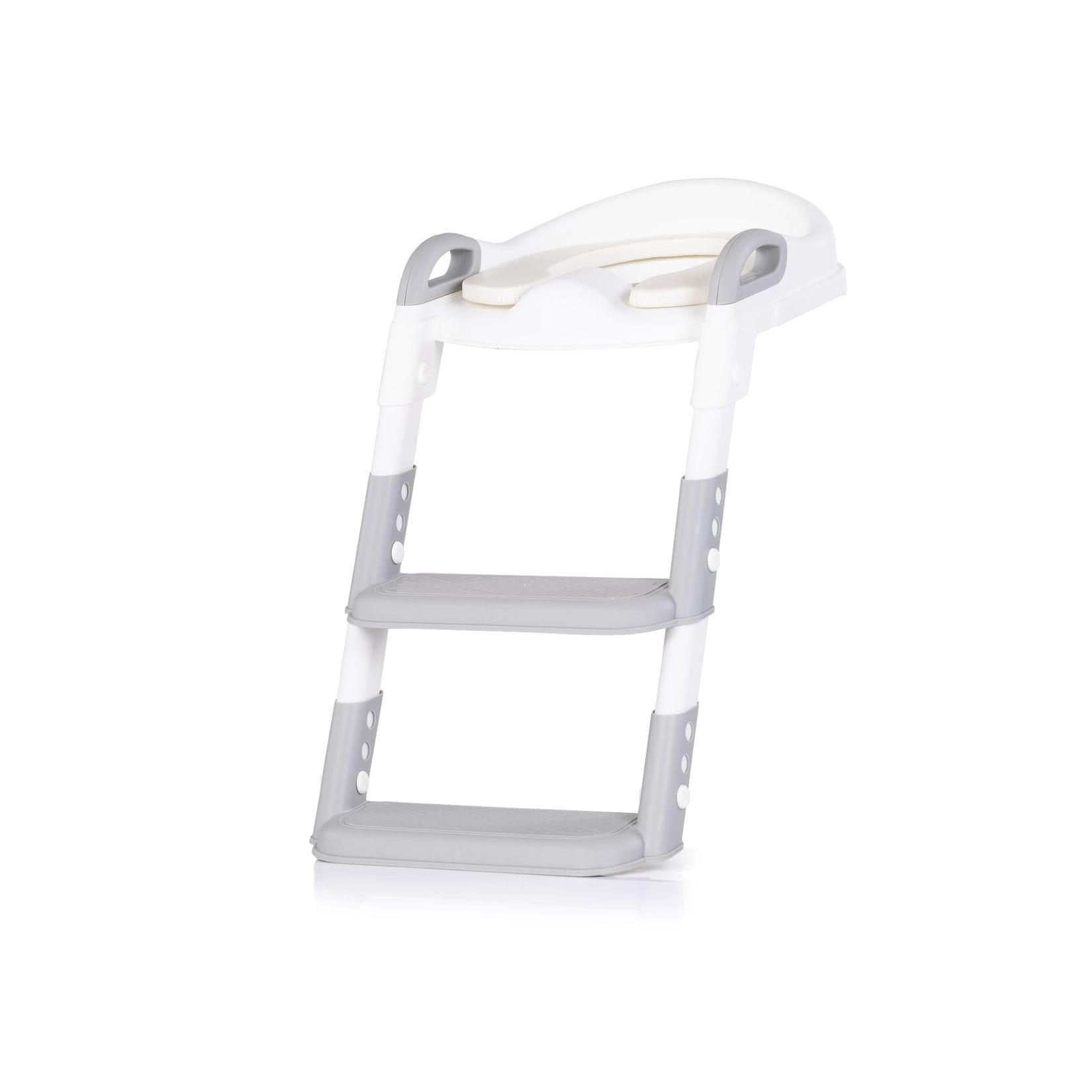 Chipolino Toilettentrainer Kiddy Toilettensitz höhenverstellbar Griffe Stufen grau