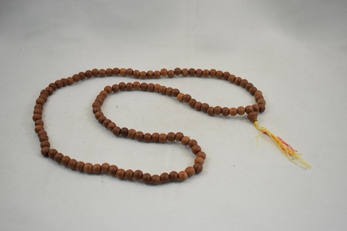 ZoeZo Design Mala Houten Decoratieketting - Lichtbruin - Lengte: 45 cm
