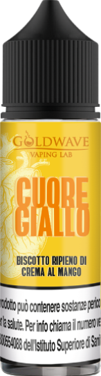 Goldwave Cuore Giallo Liquido Shot 20ml Biscotto Crema Mango