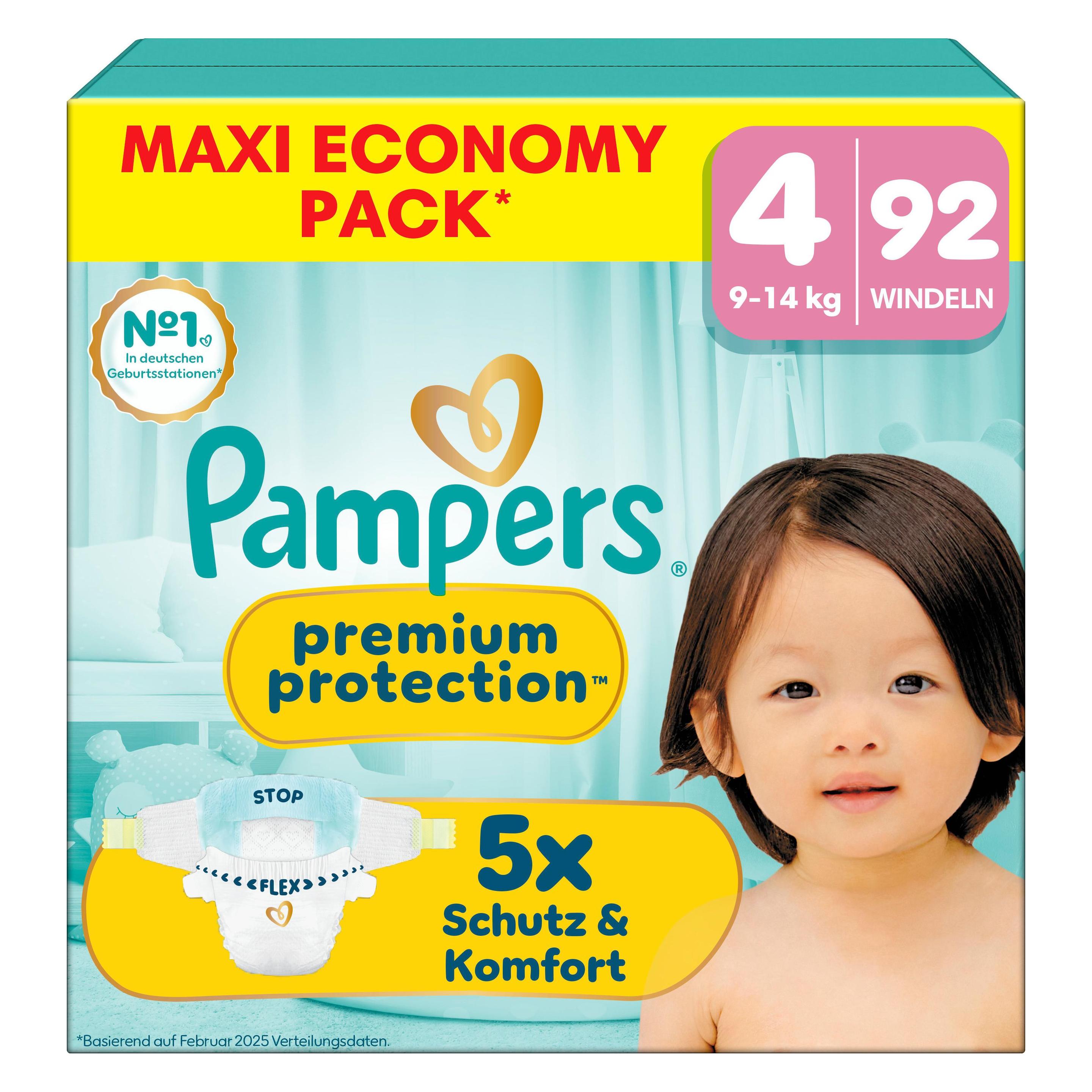 Pampers Premium Protection (Gr. 4, Tragepack, 92 Stk.) (8006530131889)