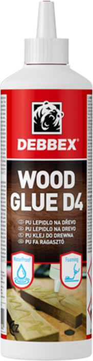 B2B Partner Polyurethan-Holzleim D4, 500 g, honigbraun