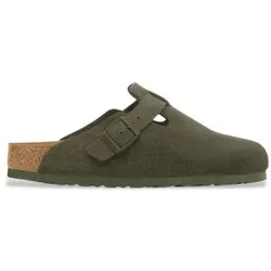 Birkenstock Unisex. 1024714 Boston Clogs aus Leder (Schmale Passform) grün (41), Wohnung, Keine, Lässig