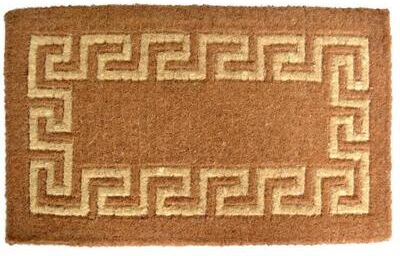 Imports Decor Outdoor Coconut Fiber Greek Key Door Mat (2'6 x 1'6) - 2'6 x 1'6