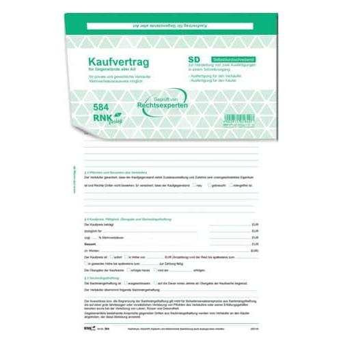 Rnk 10 RNK-Verlag 584/10 Universal-Kaufverträge (584/10)