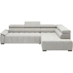 Ecksofa Gremio Rechts Grauweiß