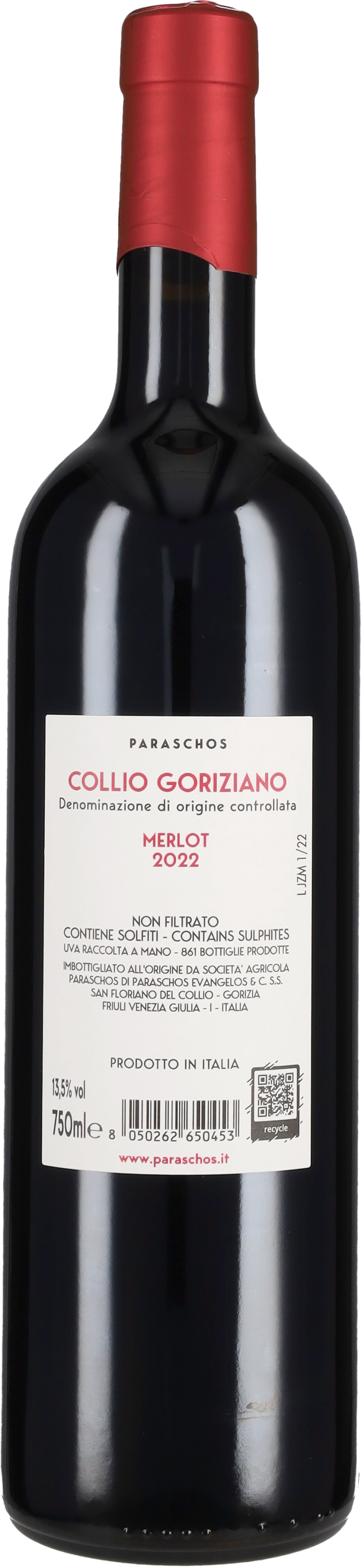 Paraschos Merlot 'JZB' Collio 2022