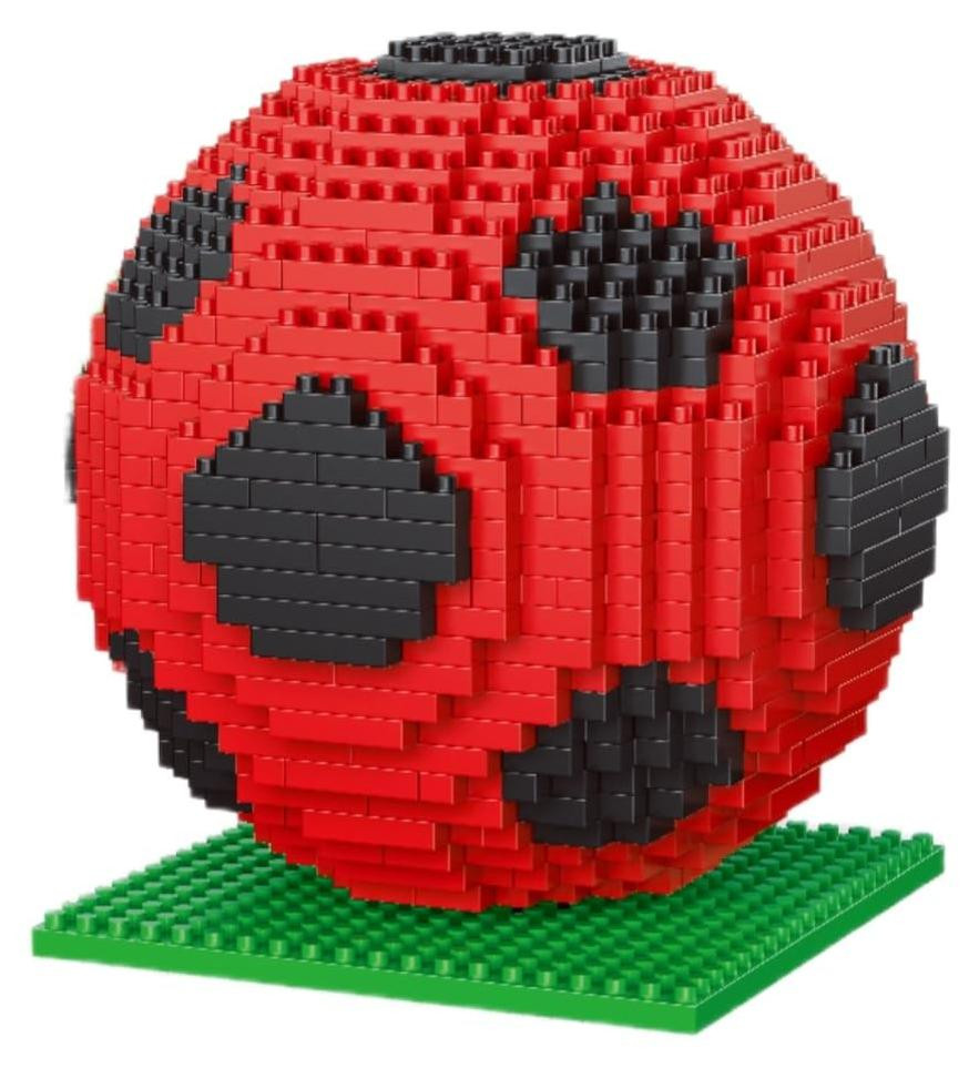 Solidchoice Rode Voetbal Bouwstenen Kit met 900+ Micro Mini Blokken