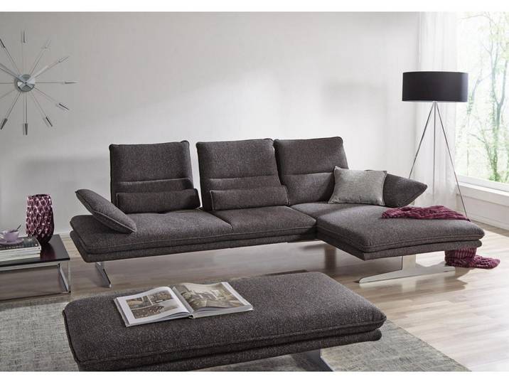 Chilliano Ecksofa, Anthrazit, 4-Sitzer, L-Form, 291x164 cm, Goldenes M, Dgm, Typenauswahl, Lederauswahl, Stoffauswahl, planbar, seitenverkehrt erhältlich, Wohnzimmer, Sofas & Couches, Wohnlandschaften, Ecksofas