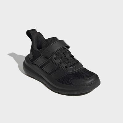 Sneaker ADIDAS SPORTSWEAR "TENSAUR RUN 4.0 KIDS", Mädchen, Gr. 34, schwarz (core schwarz, core schwarz, core schwarz), Synthetik, Textil, Schuhe Sneaker