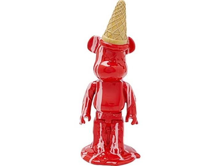 Kare Design Deko Figur Gelato Bear, Rot, Bär, Polyresin, 40x16x15cm (H/B/T)