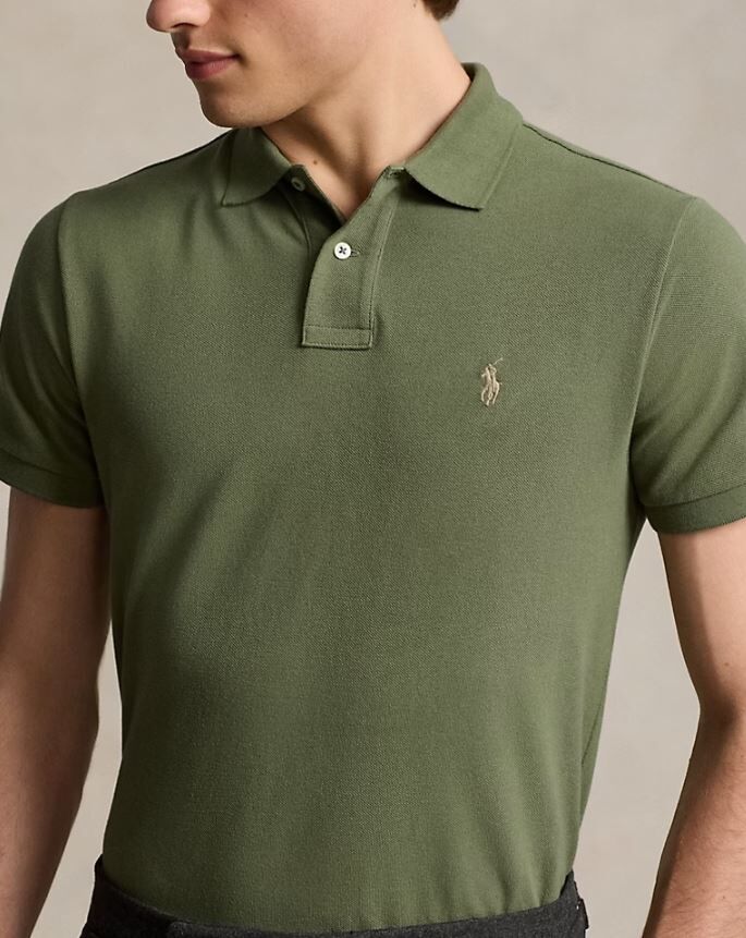 Polo Polo Ralph Lauren Basic Mesh Hombre Verde L