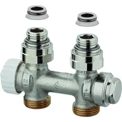Ventil Multilux Zweirohr Durchgang, für Rp 1/2 Innengewinde und G 3/4 Außengewinde