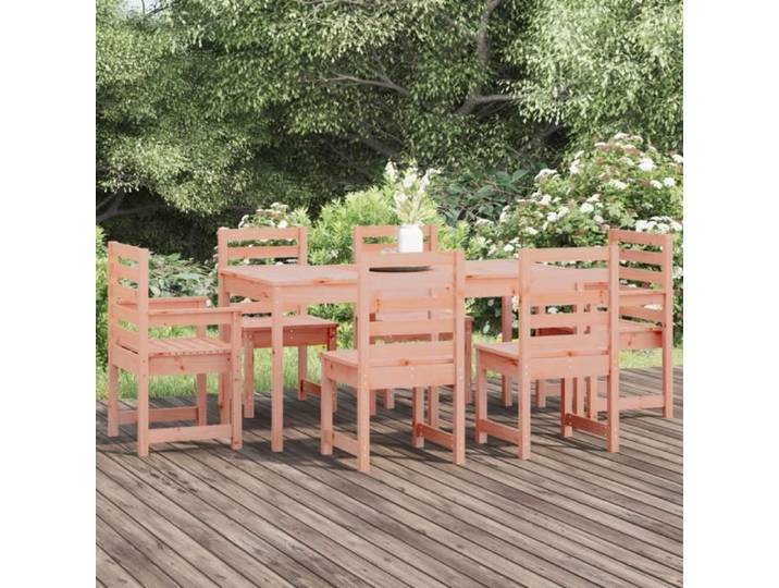 Ensemble de jardin - MOTHINESSTO - 7 pcs - Bois massif Douglas - 6 personnes - Table rectangulaire