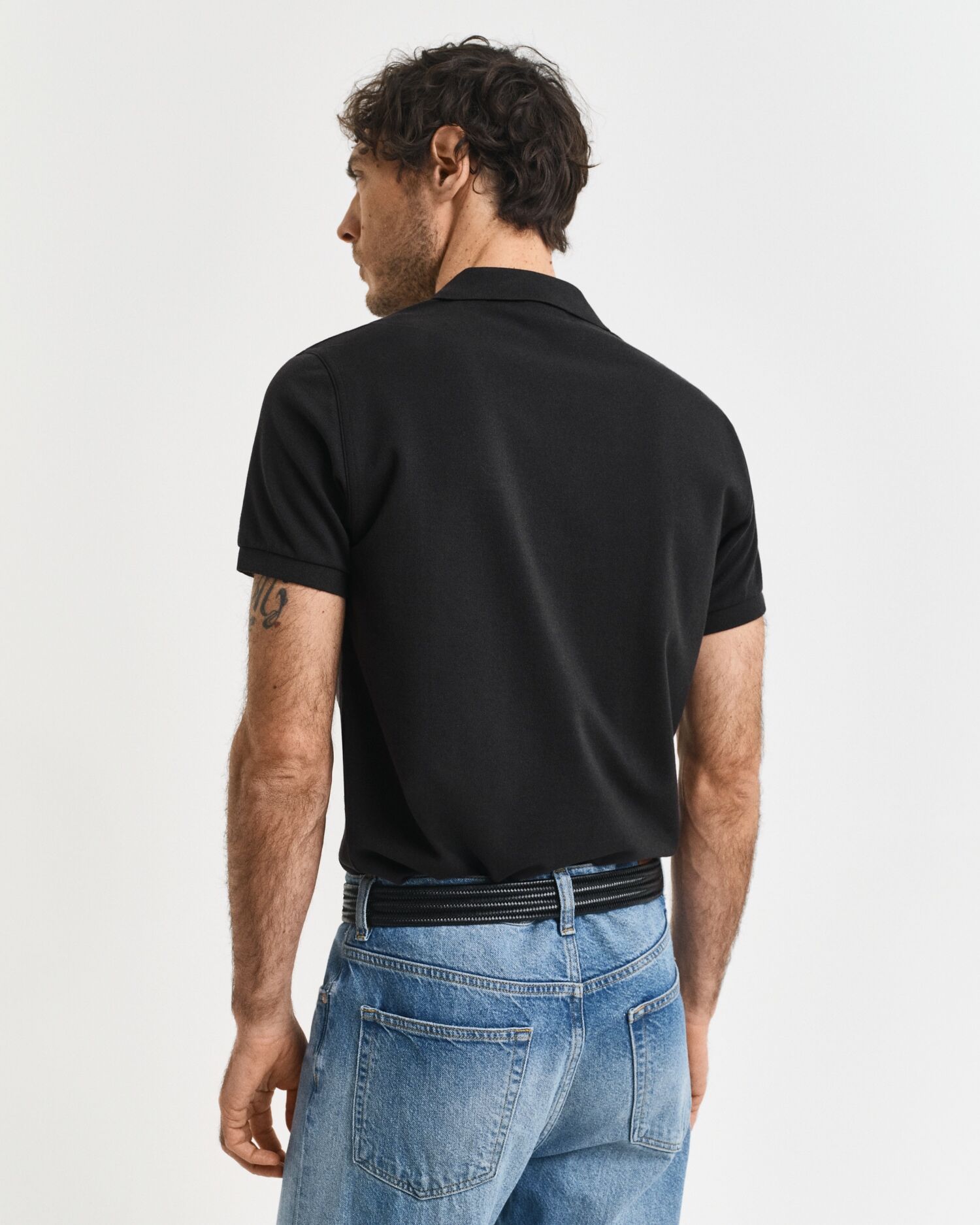 Gant "SLIM SHIELD SS PIQUE POLO" mit Logostickerei auf der Brust schwarz 3XL
