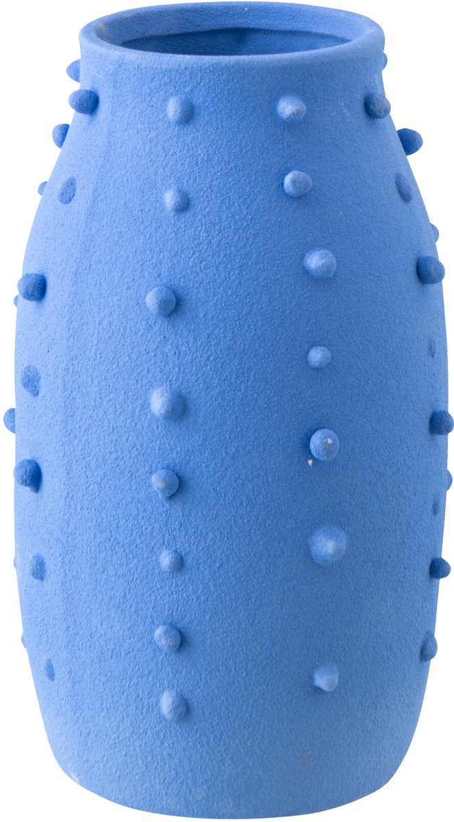 J-Line vaas Ruby Stippen blauw steengoed small