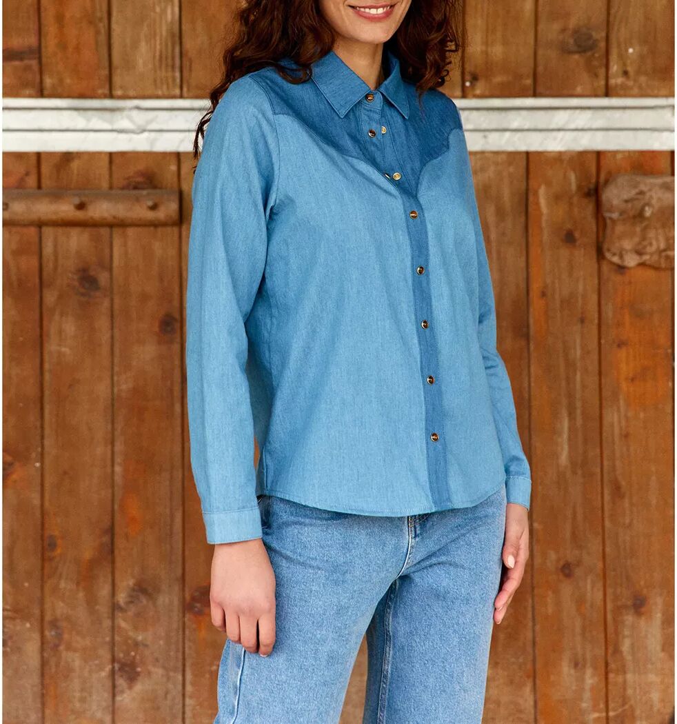 La Petite Etoile - Bluse, für Damen, Stone Washed, Größe L