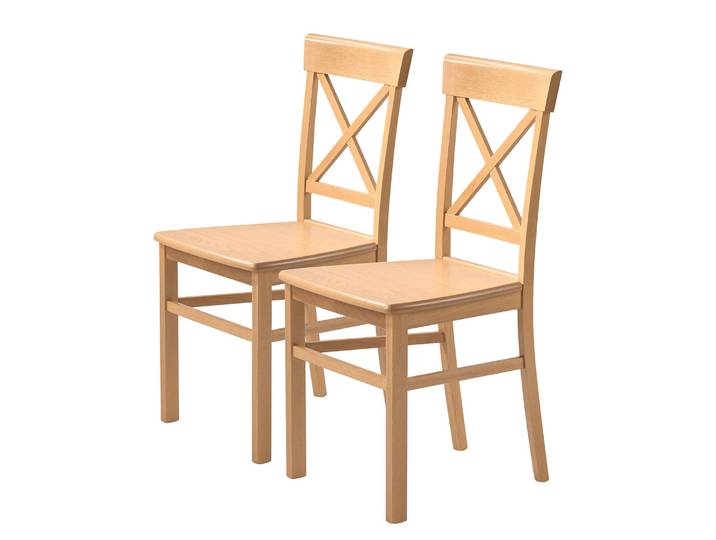 Esszimmerstuhl Romeo 2er-Set 44 x 93 x 51cm Braun/Buche