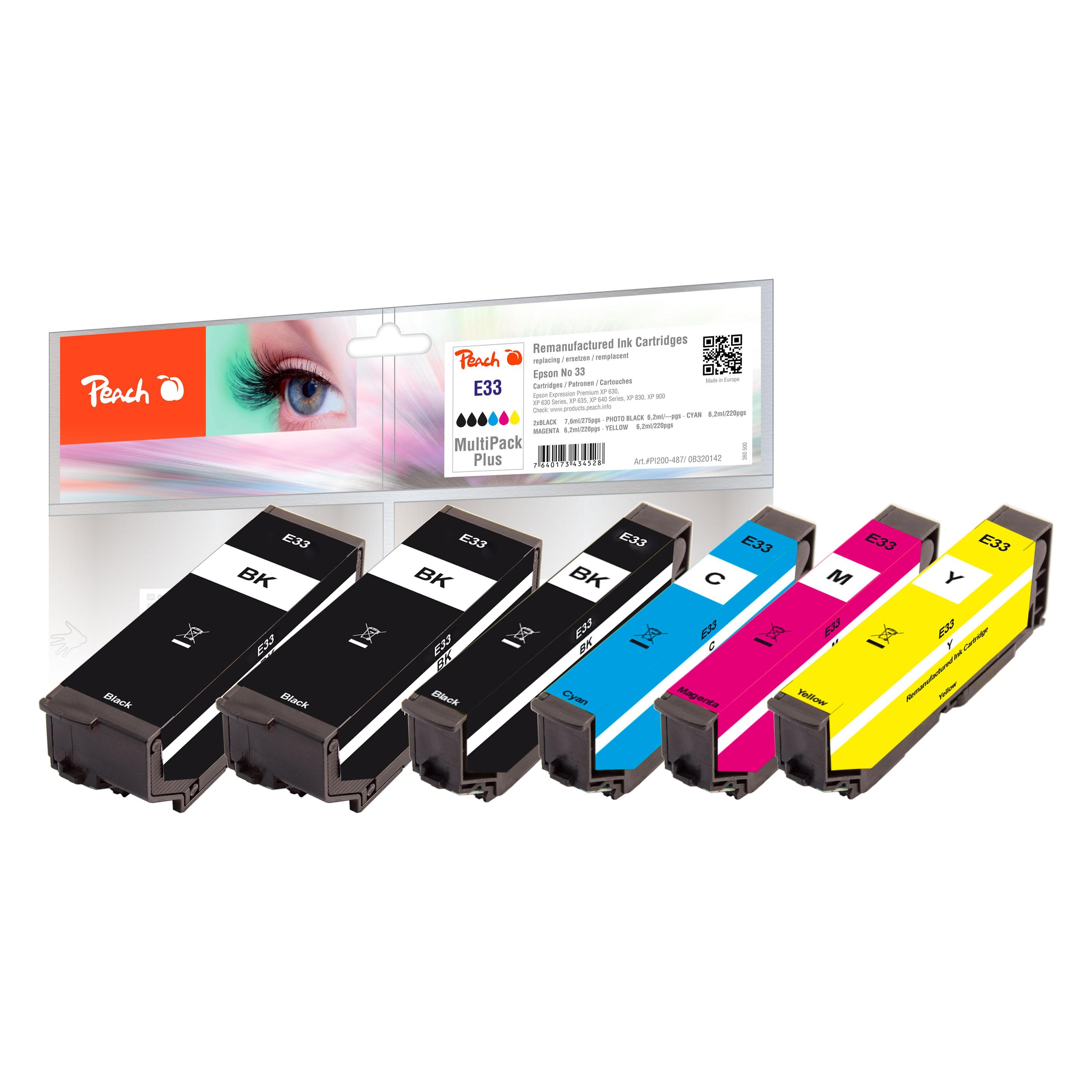 Peach E33 Multi Pack (BK, C, M, PBK, Y) (0F320142)