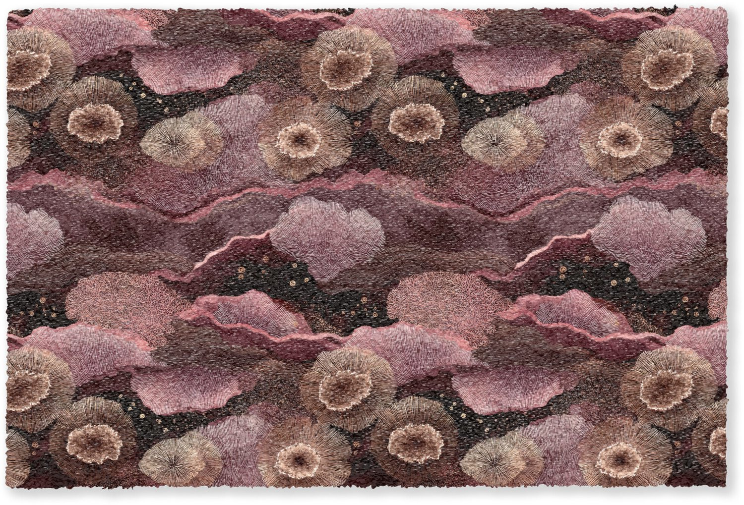 MuchoWow Deurmat Koraal Organisch - Roze - Droogloopmat voor binnen - 180 x 120 cm