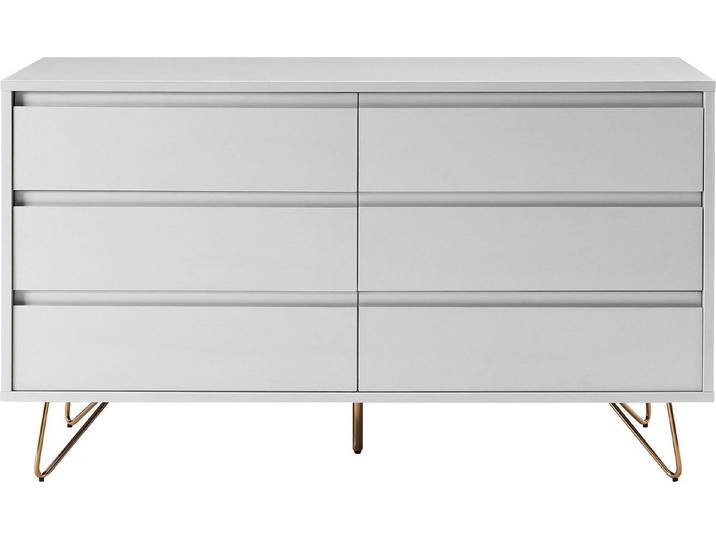 SalesFever Kommode Bolton Design Sideboard mit Stauraum, Haarnadelbeine aus Metall mit Messinglegierung