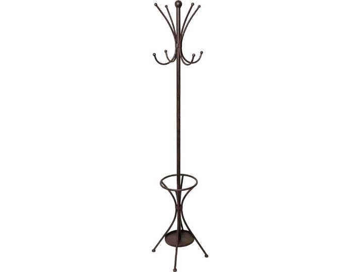 Garderobenständer AMBIENTE HAUS, braun, B:43cm H:174cm T:43cm, Metall, Garderobenständer, Garderobenständer