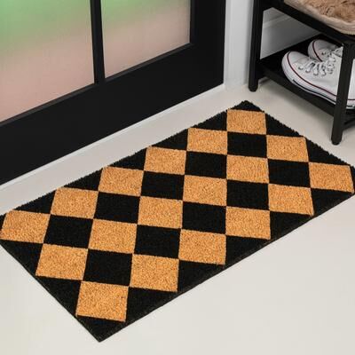 JONATHAN Y Classic Natural Coir Mat Indoor/Outdoor