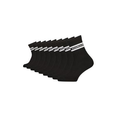 Tennissocken ALIFE & KICKIN "Damen 9 PACK - HenjaAK Langsocken, Tennissocken, Socken", Damen, Gr. 35-38, schwarz, 75% Baumwolle, 20% Polyester, 3% Polyamid, 2% Elasthan, normal, Socken Tennissocken, sportliche Tennissocken mit Streifen, aus...
