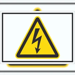 HB-Druck Vorsicht Elektrische Spannung Symbol Aufkleber A5 (148x210mm)