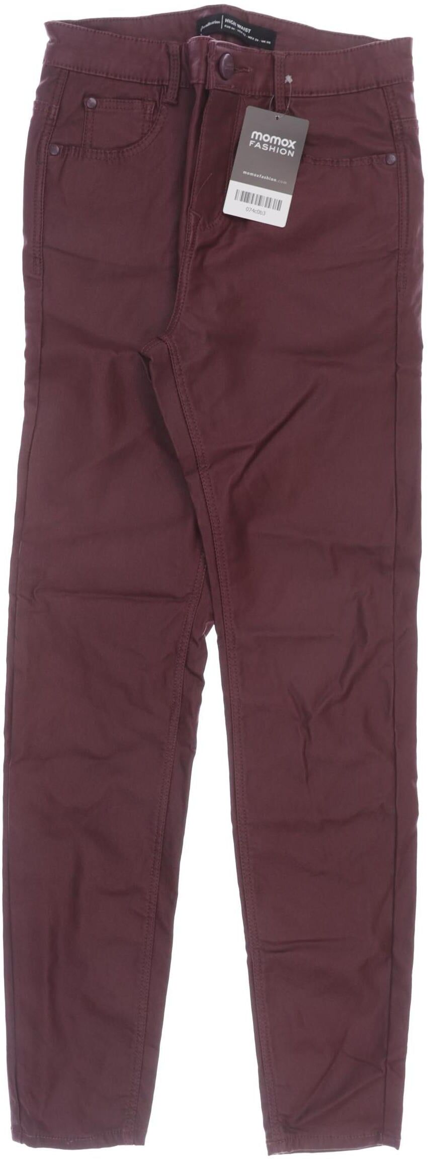Stradivarius Damen Stoffhose, Rot, Gr. W24, kein / Etikett - Second Hand