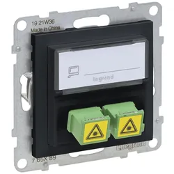 Legrand 765489 SEANO SC/APC Monomode Glasfaser-Steckdose, 2 Glasfaserkabeln, Duplex Adapter, AN