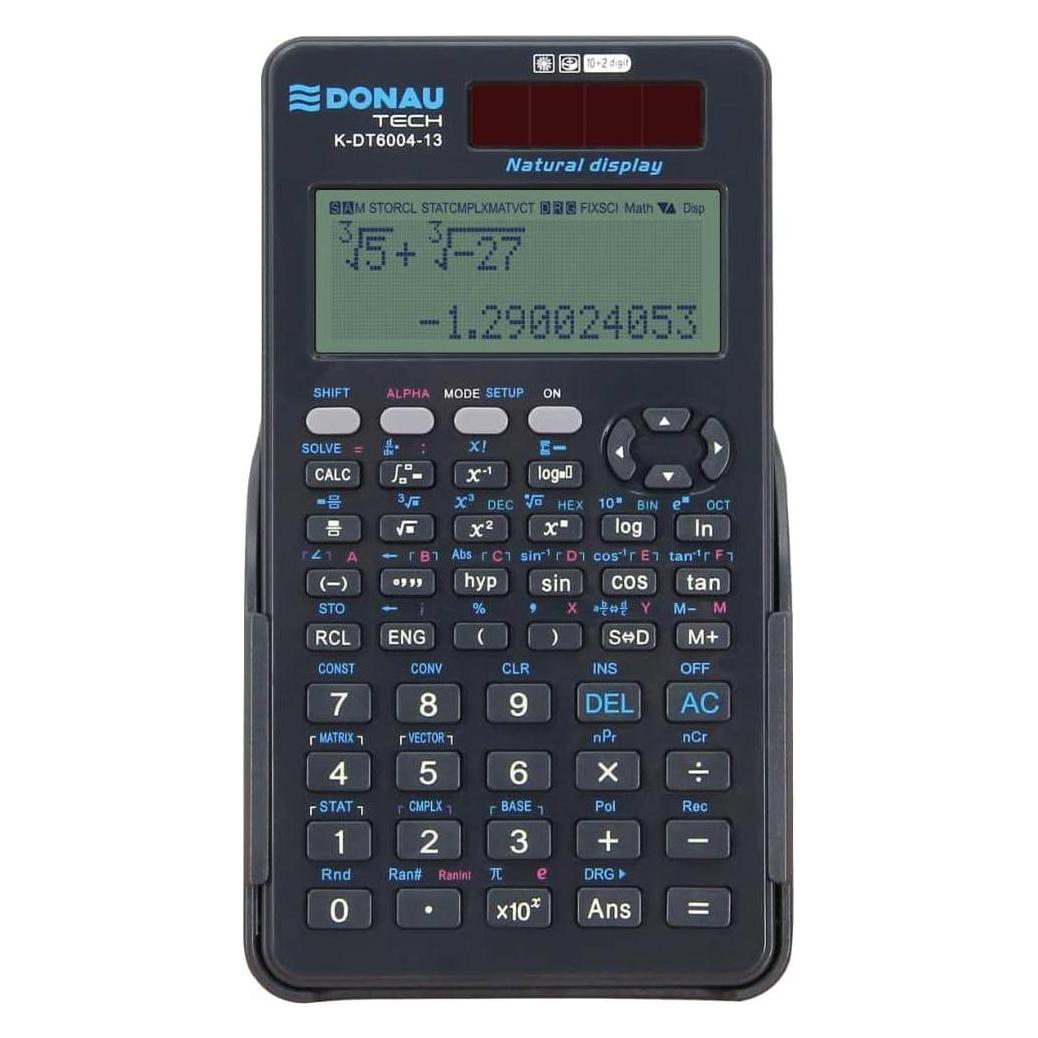 Donau Taschenrechner graphit (Batteriebetrieb, Solarenergie) (K-DT6004-13)