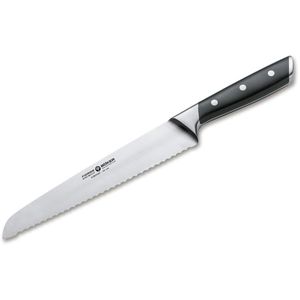 Böker Brotmesser Forge 03BO503, in Geschenkbox, 22 cm Edelstahlklinge mit Wellenschliff und Kunststoffgriff